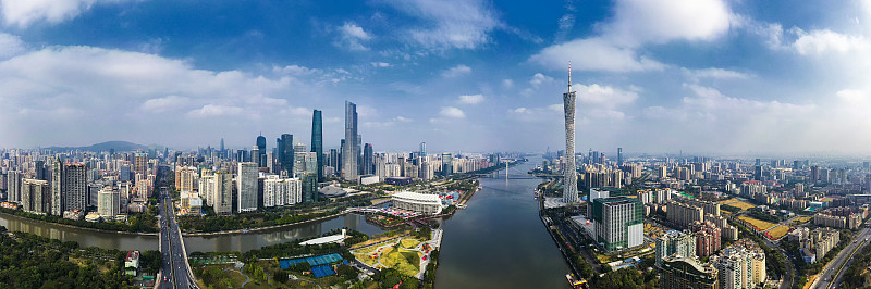 航拍中国广州城市天际线