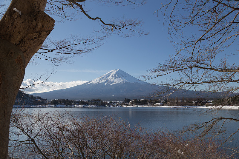 冬天的日本富士山