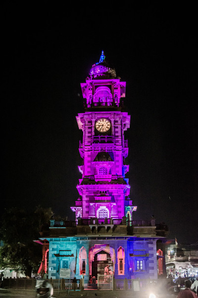 Ghanta Ghar(钟楼)和萨达尔市场拉贾斯坦邦焦特布尔