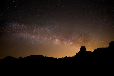 Teide有星星的岩层