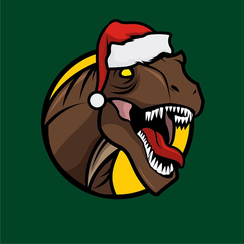 T-Rex Vector Logo Christmas Version