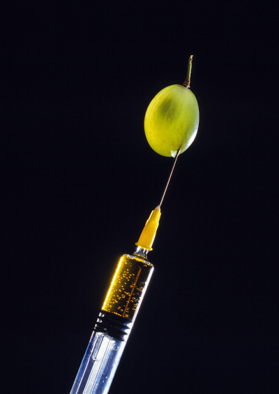 注射器在葡萄