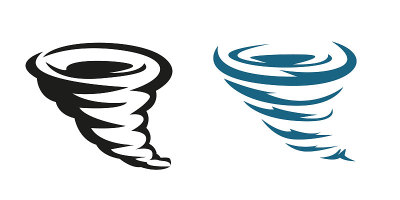 Twister tornado icon