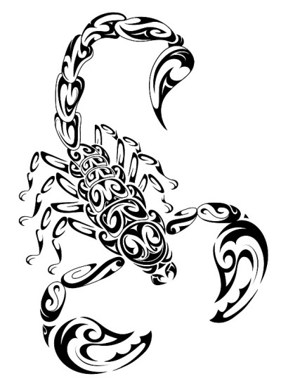 部落风格的蝎子画