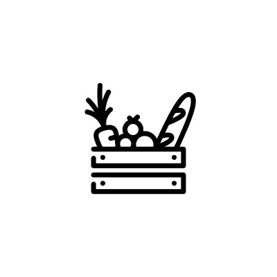 矢量食品木箱图标