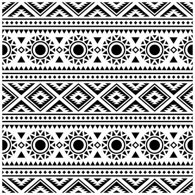 Seamless ethic pattern. Horizontal Motif.