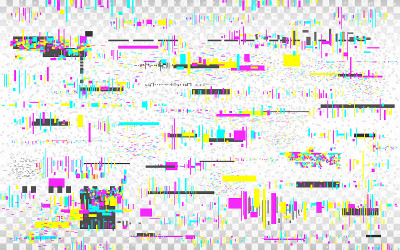 Glitch vhs background. Color distortions on transp