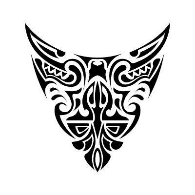 波利尼西亚风格的绘画波利尼西亚。适合纹身和打印。孤立。向量。