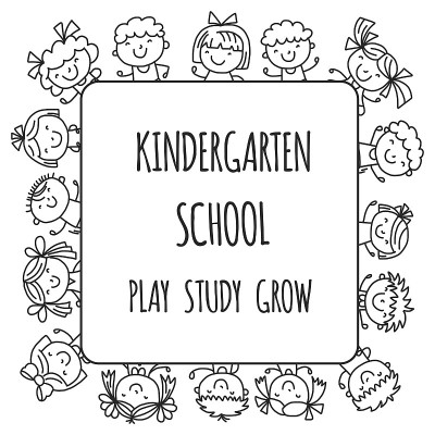 和孩子们在一起学校，幼儿园。快乐的孩子。创造力，想象力涂鸦图标与孩子。玩，学，成长快乐的学生科学研究