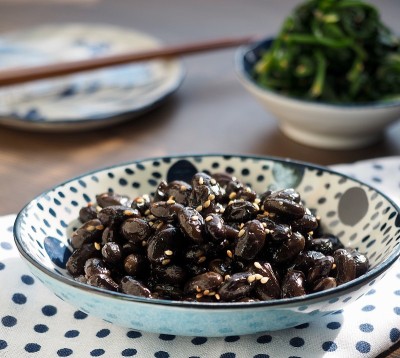 韩式配菜:菠菜调味豆豉