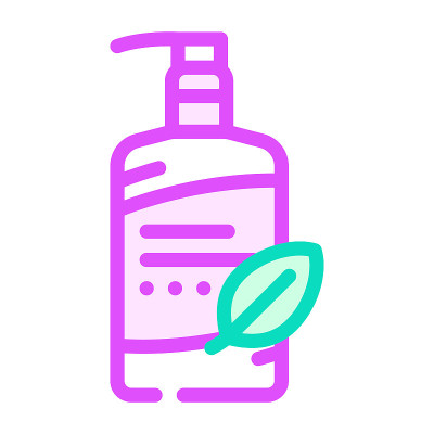 洁面奶颜色图标矢量插图