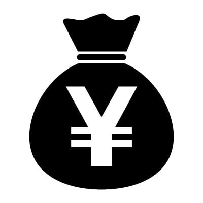 Money bag icon isolated on white background. Bank 