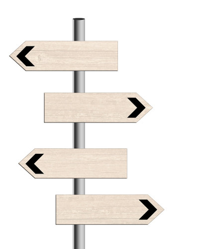 一般的路牌、路标，孤立在白色。