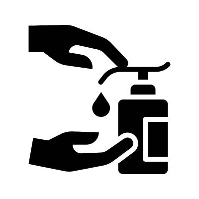 洗手或与卫生有关的酒精消毒液瓶、手部按下按钮和手部矢量滴上的消毒液，采用立体设计，