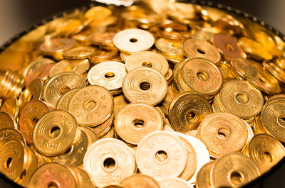 大量の5円玉