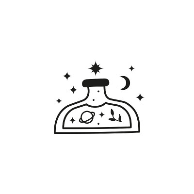 手绘黑色女巫药水在玻璃。