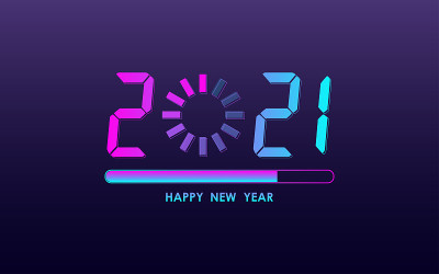 带加载条的2021年新年快乐