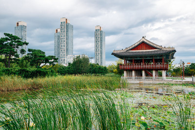 韩国仁川松岛国际城市米水河公园