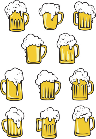 Vector啤酒杯