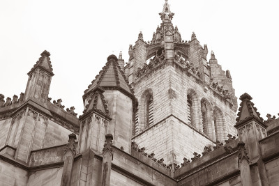 St Giles Cathedral Church Facade, Royal Mile;爱丁堡