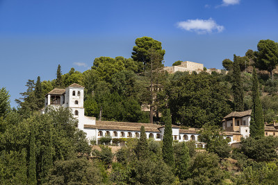 西班牙安达卢西亚，格拉纳达，阿尔罕布拉宫，Generalife Palace