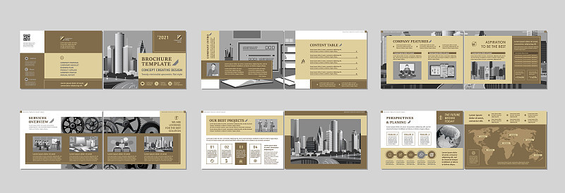 Brochure creative design. Multipurpose template wi