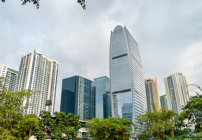 菲律宾马尼拉，博尼法西奥全球城的摩天大楼