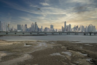巴拿马城市天际线全景