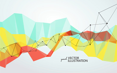 不规则的点、线、面形状，抽象设计。