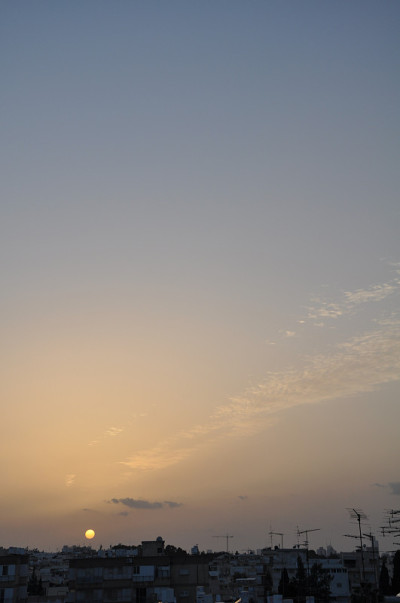柔和的夕阳