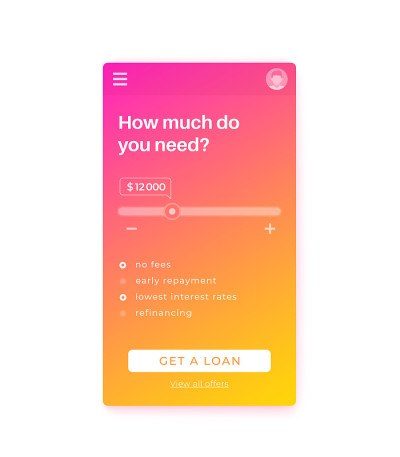 贷app，矢量移动ui设计