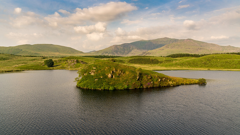 Llyn Dywarchen，威尔士，英国