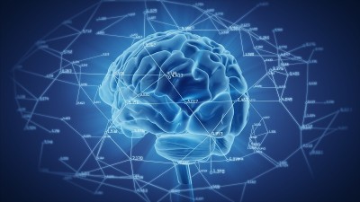 3d渲染大脑与计算和数学数据