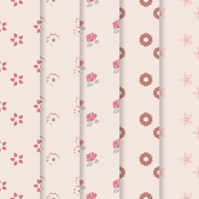 粉红色无缝花型收集