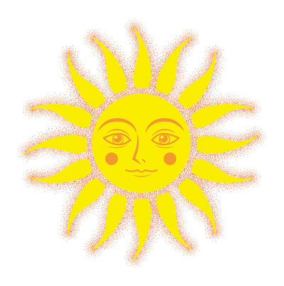可爱的脸太阳-画点图像