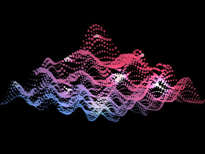 音乐抽象背景色。带有噪音均衡器的声波。矢量插图。