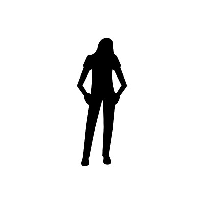 女士模型图标(矢量图)