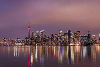 多伦多天际线夜景
