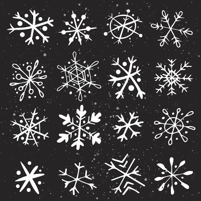 一套手绘雪花