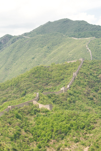 修复的慕田峪长城段，靠近北京，中国