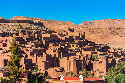 这是位于摩洛哥的堡垒城市Ait-Ben-Haddou。