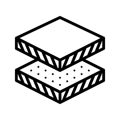 图层平线图标。三层叠加在一起。轮廓标志的移动概念和网页设计，商店