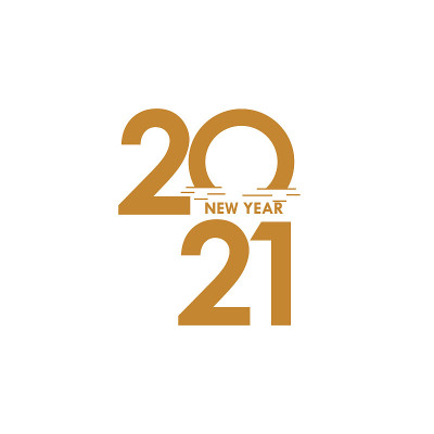 新年快乐2021年庆祝矢量模板设计插图