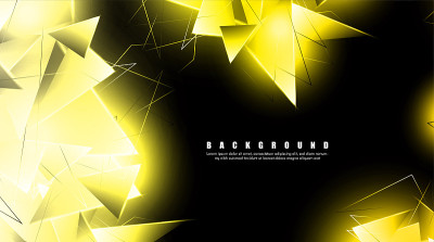 abstract background with glowing gold triangles th