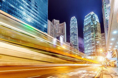 现代城市道路夜景