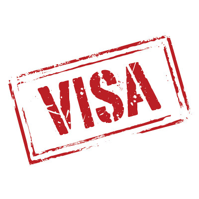 红色矢量垃圾邮票VISA