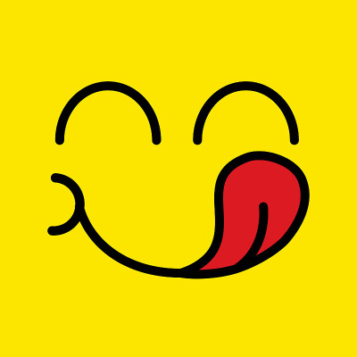 yummy smile isolated icon. delicious, funny hungry
