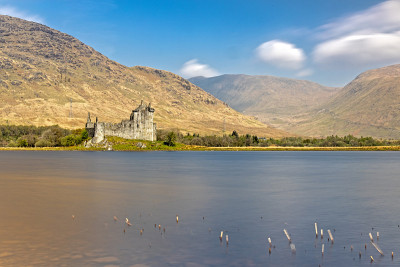 苏格兰高地Awe湖的Kilchurn城堡