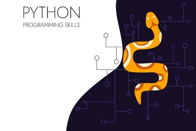 Python代码语言符号。编程、编码和开发的概念。