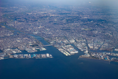 东京湾鸟瞰图
